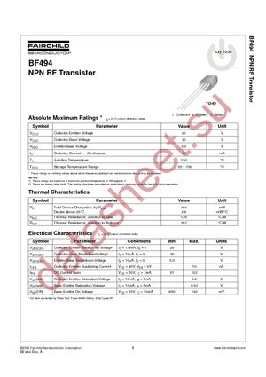 BF494_D74Z datasheet  